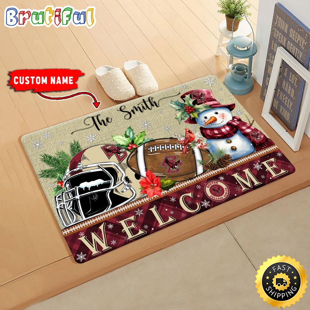 Sportswearmerch Boston College Eagles NCAA Christmas Doormat For Fan