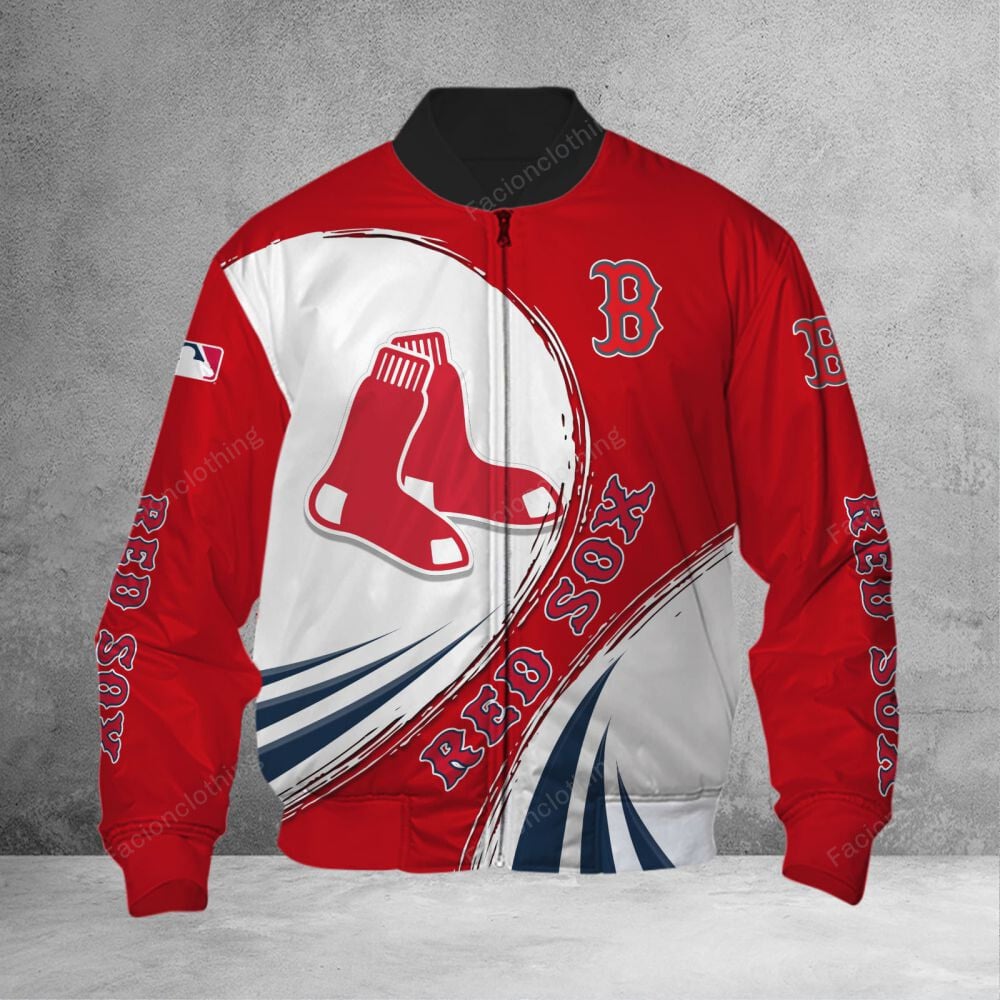 Sportswearmerch Boston Red Sox MLB Personalized Bomber Jacket For Fan