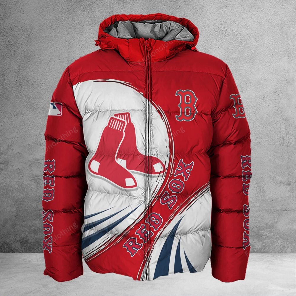Sportswearmerch Boston Red Sox MLB Personalized Puffer Jacket For Fan