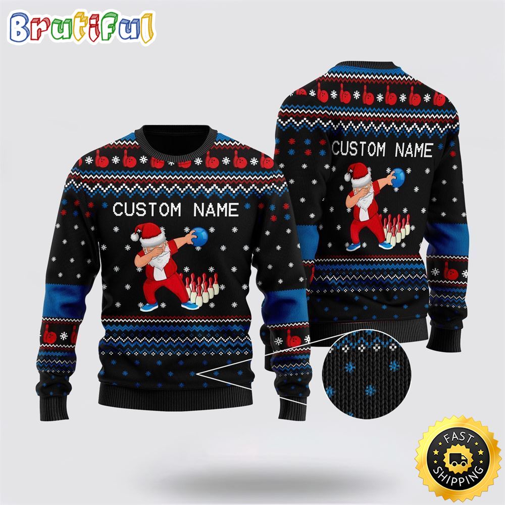 Sportswearmerch Bowling Image Cool Noel Pattern Christmas Sweater For Fan