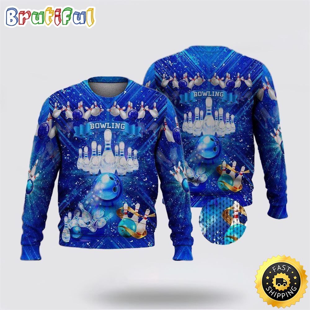 Sportswearmerch Bowling Royal Christmas Sweater For Fan