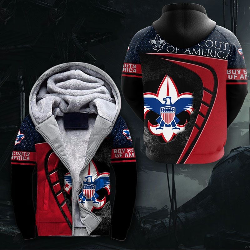 Sportswearmerch Boy Scouts of America Personalized Fashion Fleece Zip Hoodie Jacket For Fan