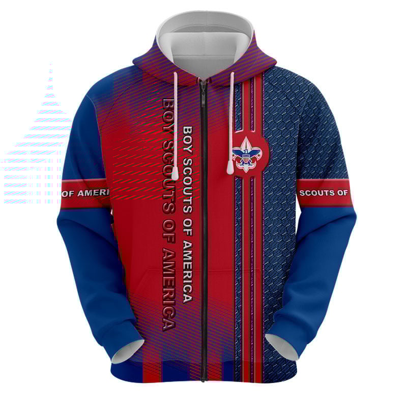 Sportswearmerch Boy Scouts of America Personalized Fashion Zip Hoodie For Fan