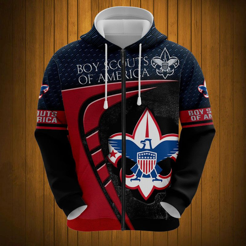 Sportswearmerch Boy Scouts of America Personalized Fashion Zip Hoodie For Fan