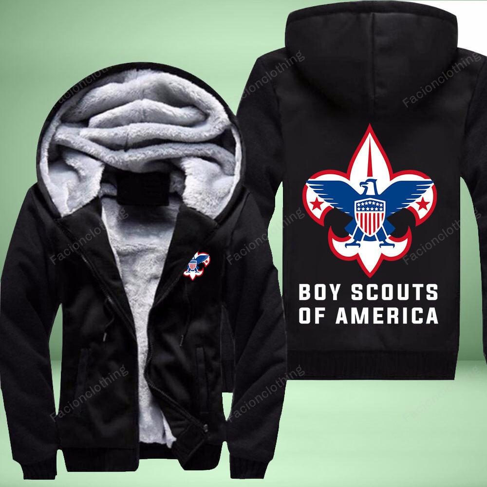 Sportswearmerch Boy Scouts of America Personalized Fleece Zip Hoodie Jacket For Fan