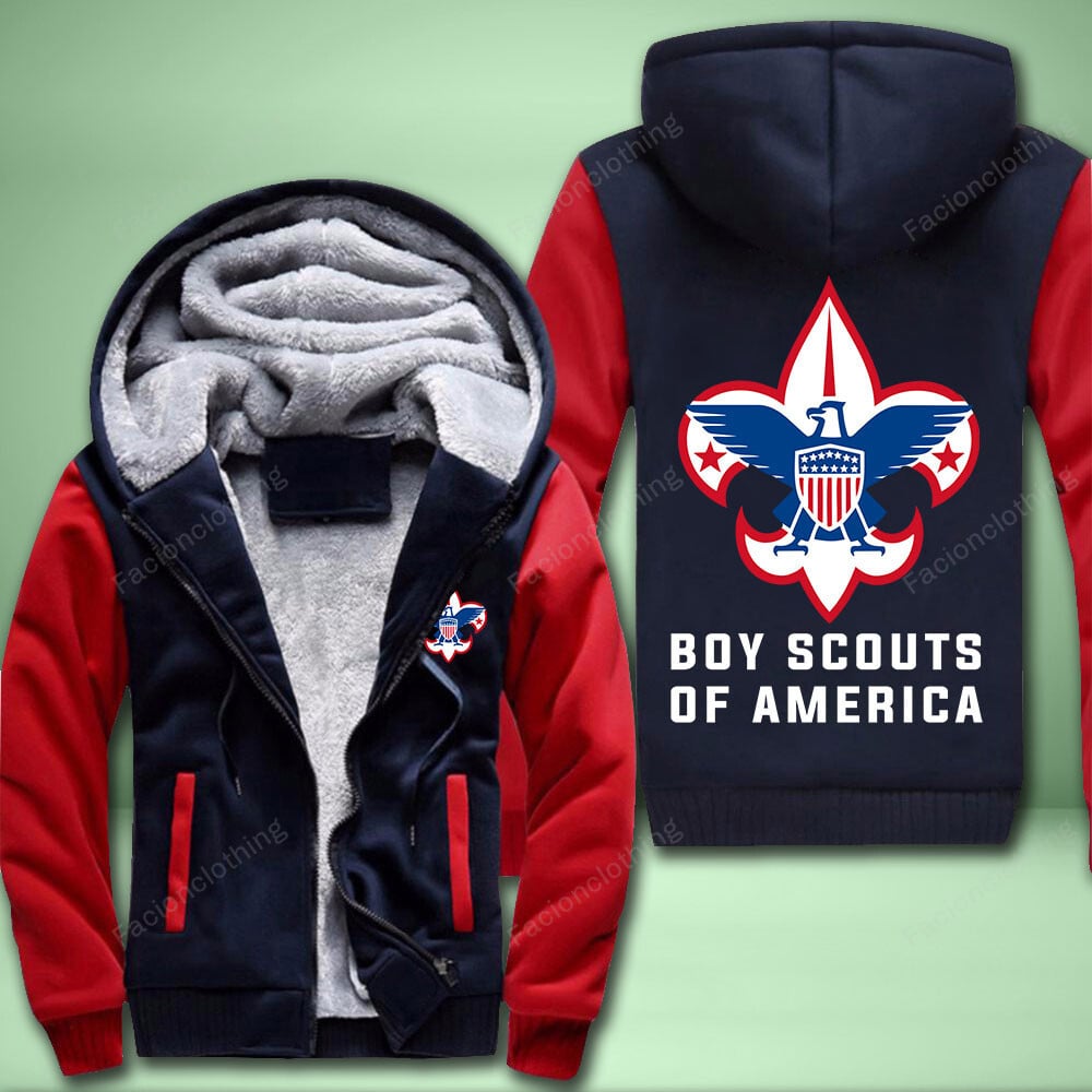Sportswearmerch Boy Scouts of America Personalized Fleece Zip Hoodie Jacket For Fan