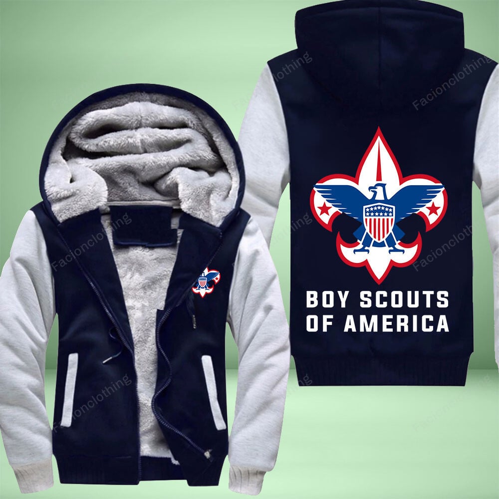 Sportswearmerch Boy Scouts of America Personalized Fleece Zip Hoodie Jacket For Fan