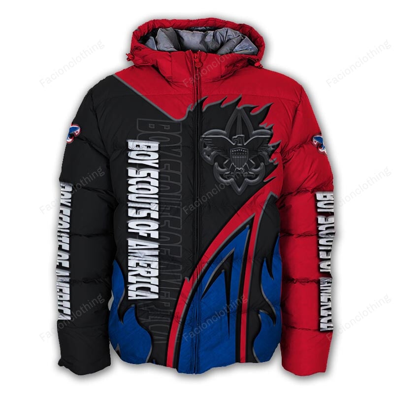Sportswearmerch Boy Scouts of America Personalized Puffer Jacket For Fan