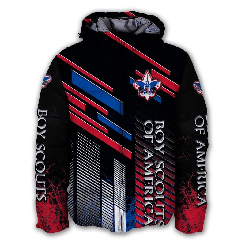Sportswearmerch Boy Scouts of America Personalized Puffer Jacket For Fan