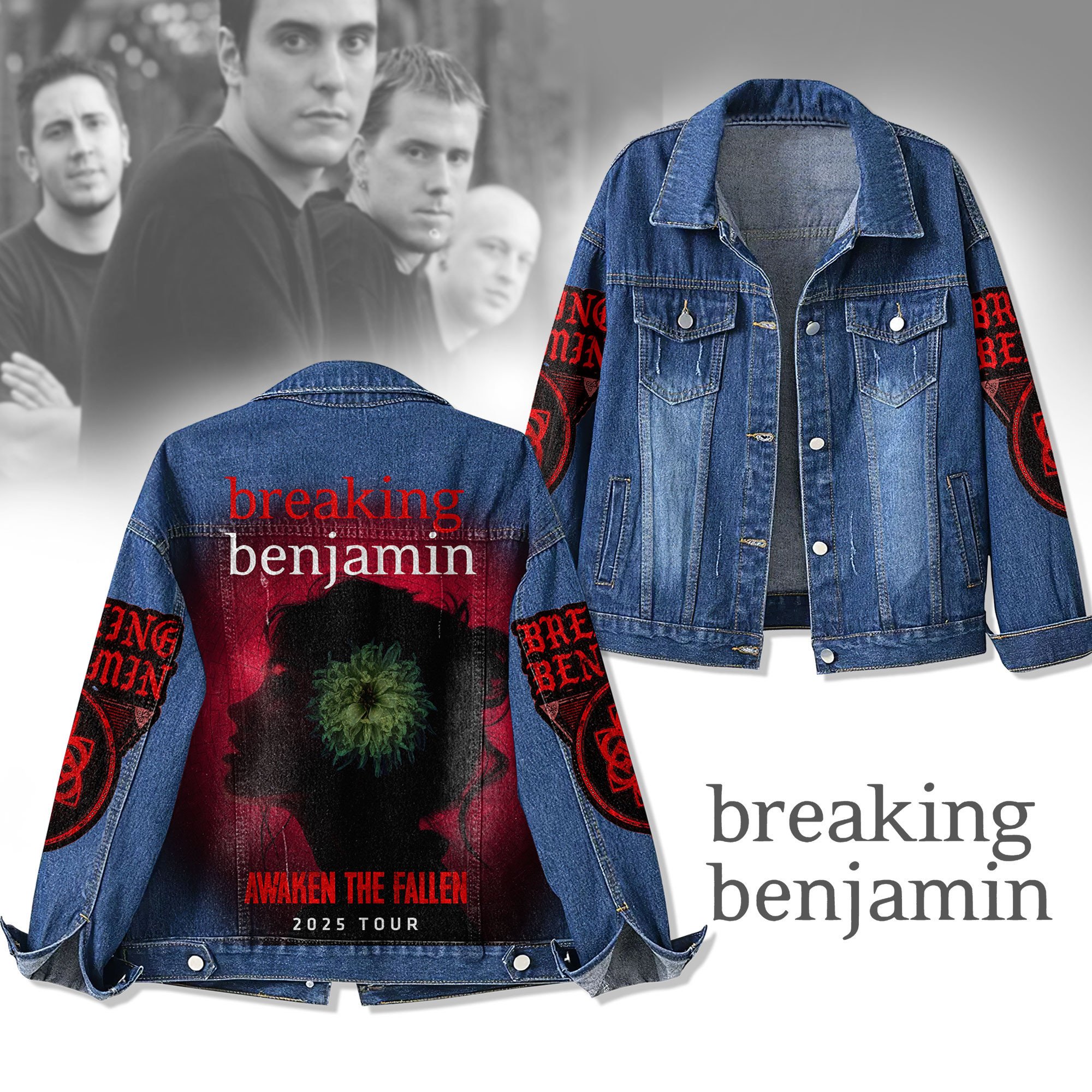 Sportswearmerch Breaking Benjamin Denim Jacket Gift For Fans