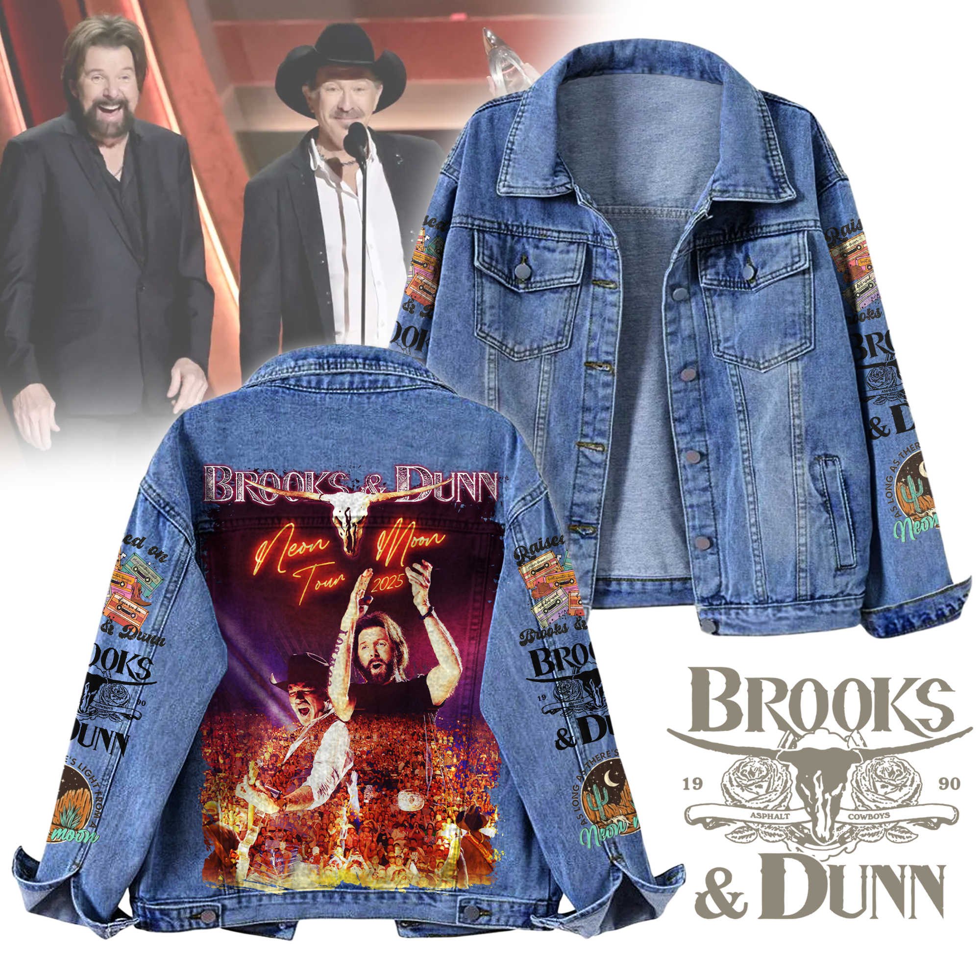 Sportswearmerch Brooks & Dunn Denim Jacket Gift For Fans