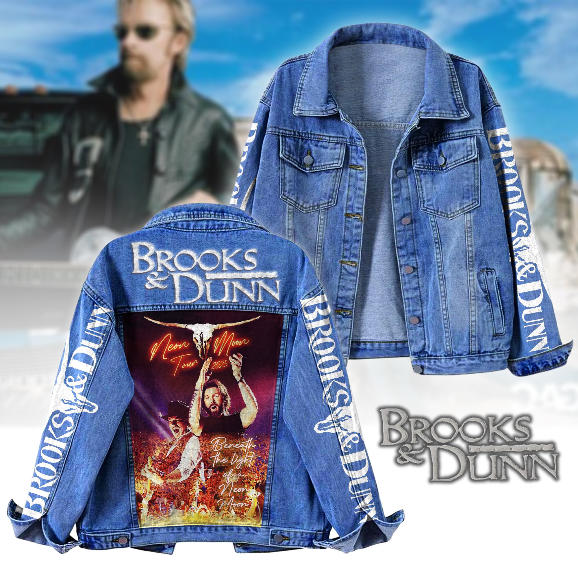 Sportswearmerch Brooks & Dunn Denim Jacket Gift For Fans