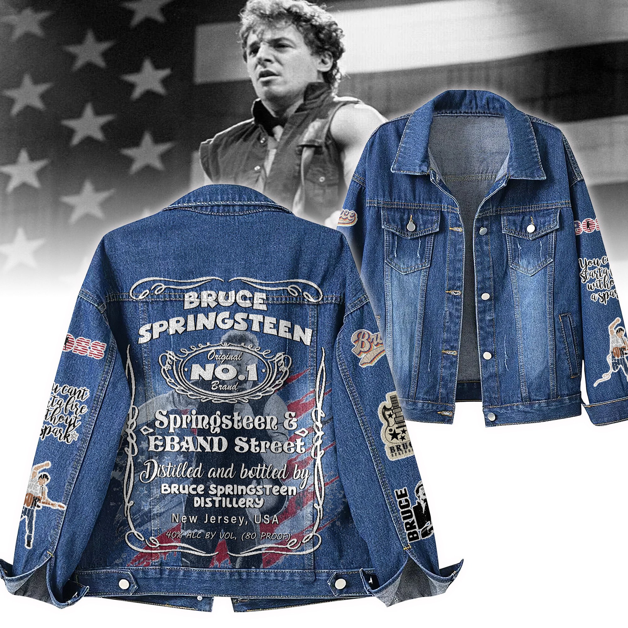 Sportswearmerch Bruce Springsteen Denim Jacket Gift For Fans