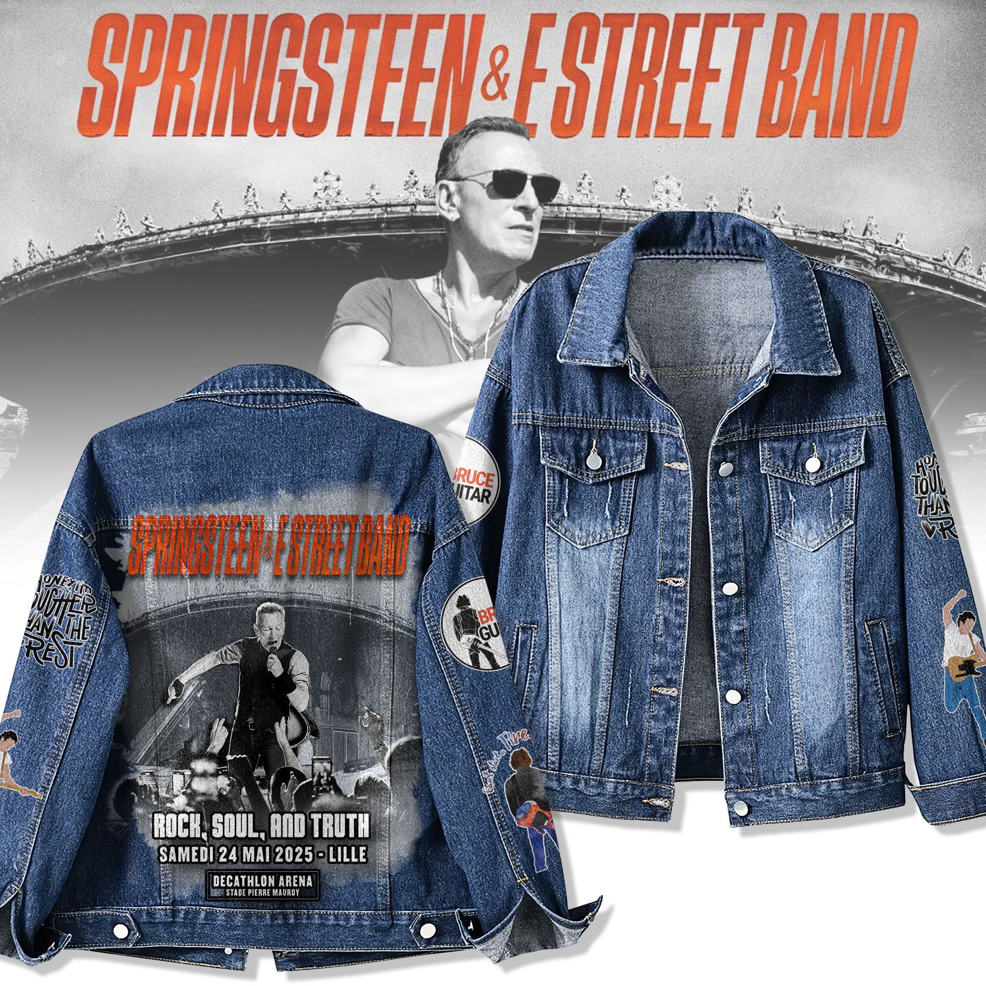 Sportswearmerch Bruce Springsteen Denim Jacket Gift For Fans