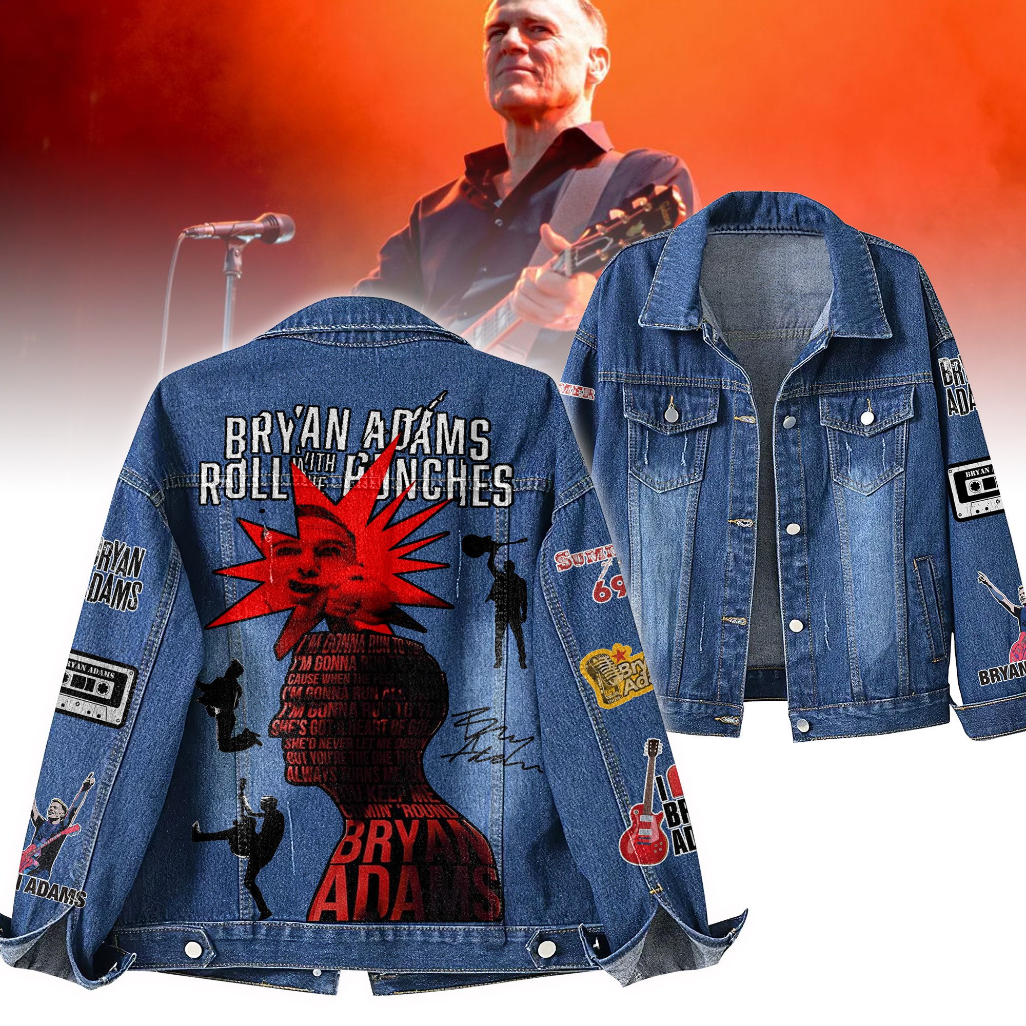 Sportswearmerch Bryan Adams Denim Jacket Gift For Fans