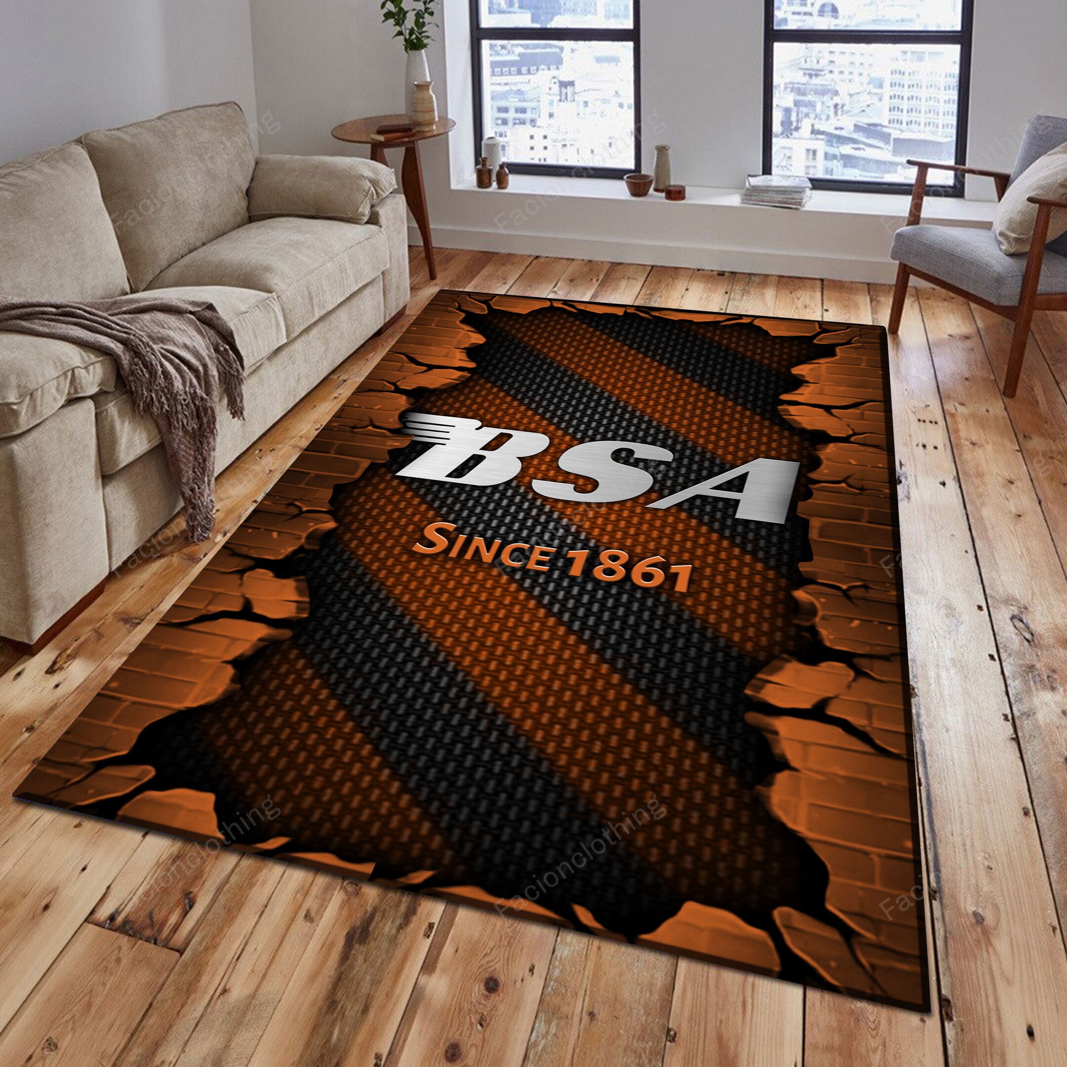 Sportswearmerch BSA Motorcycle Personalized Rug For Fan