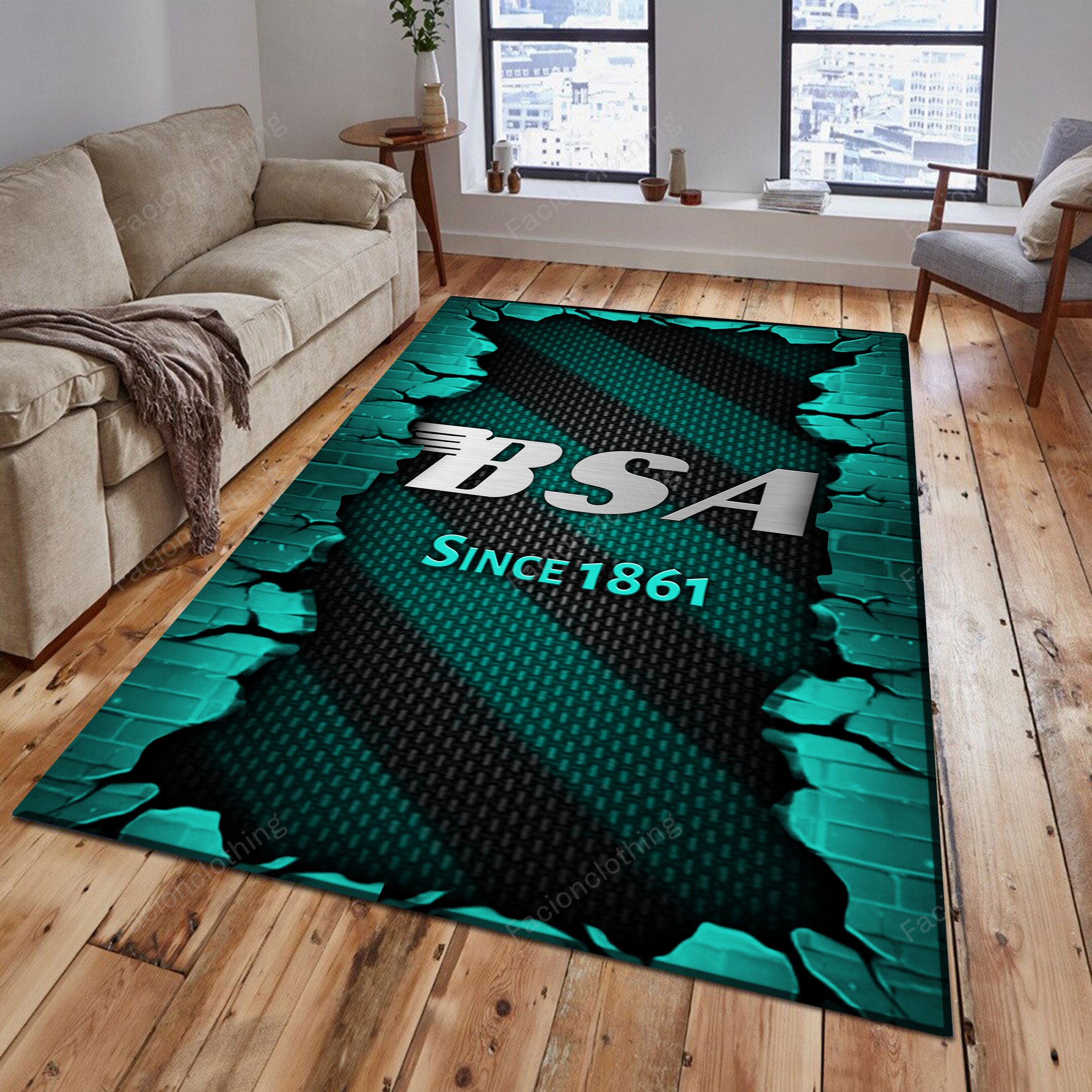Sportswearmerch BSA Motorcycle Personalized Rug For Fan