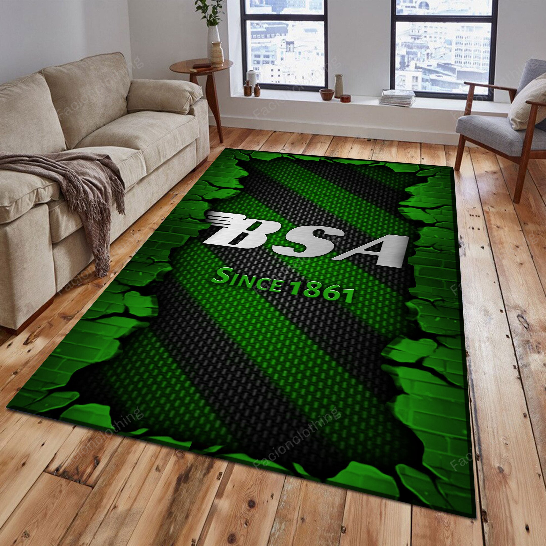 Sportswearmerch BSA Motorcycle Personalized Rug For Fan