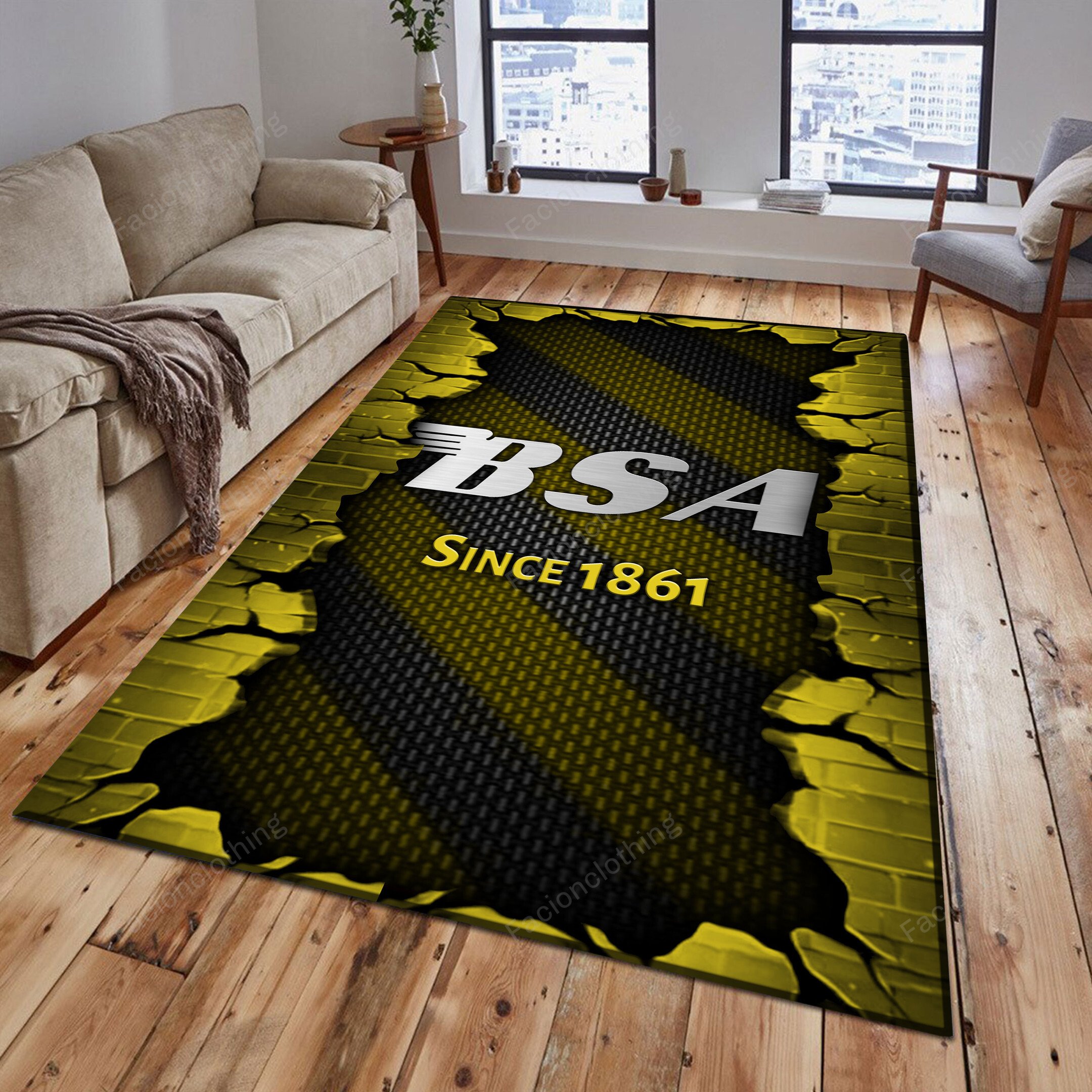 Sportswearmerch BSA Motorcycle Personalized Rug For Fan