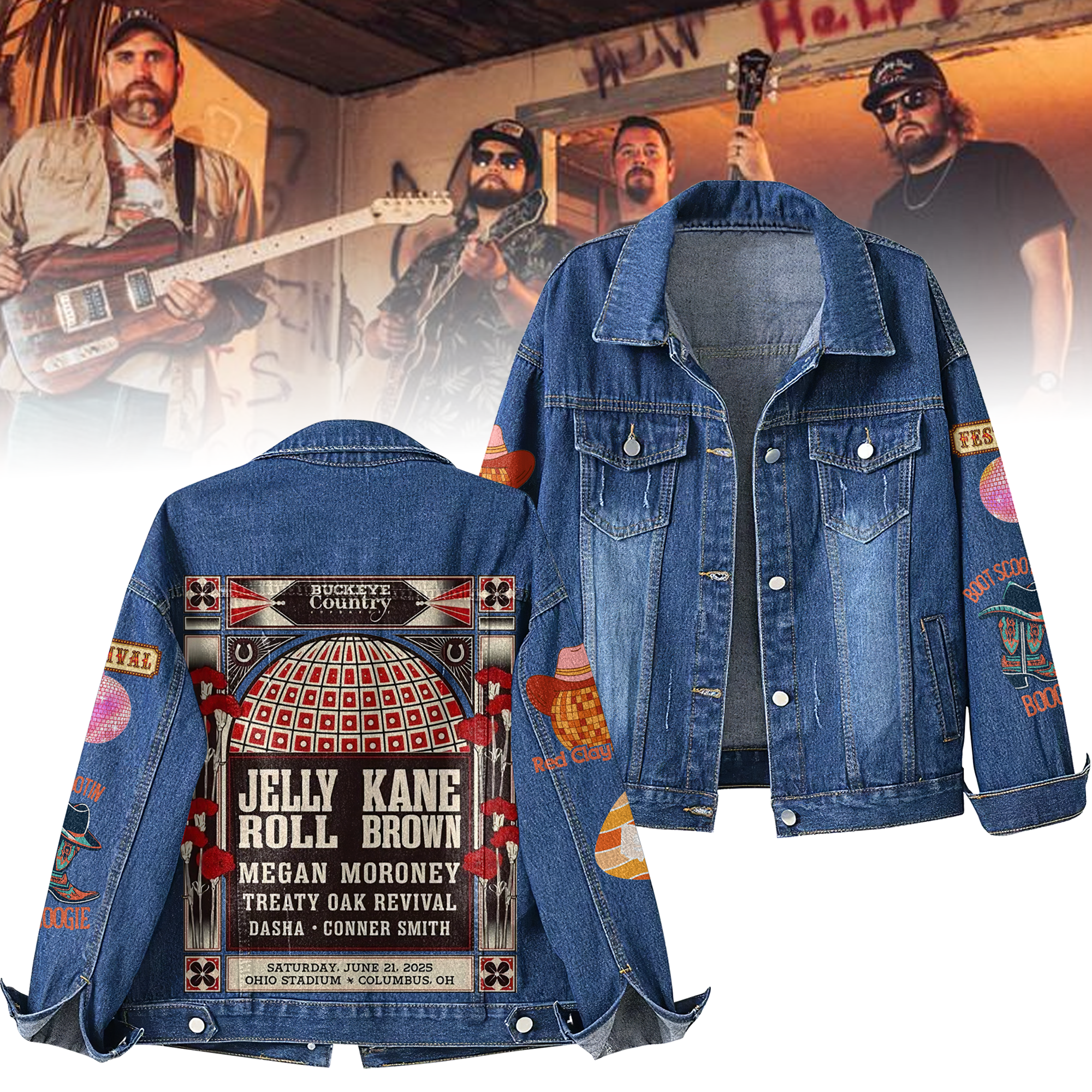 Sportswearmerch Buckeye Country Superfest Denim Jacket Gift For Fans