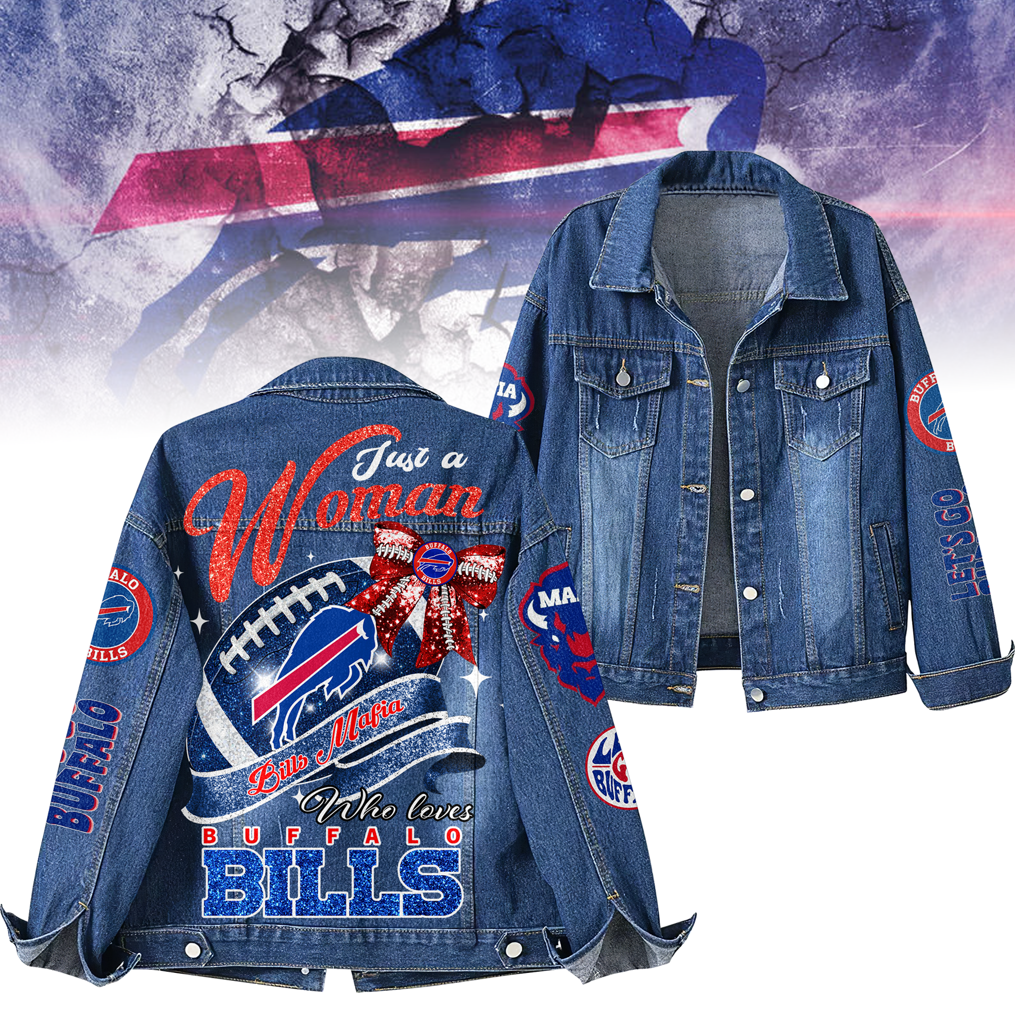Sportswearmerch Buffalo Bills Denim Jacket Gift For Fans