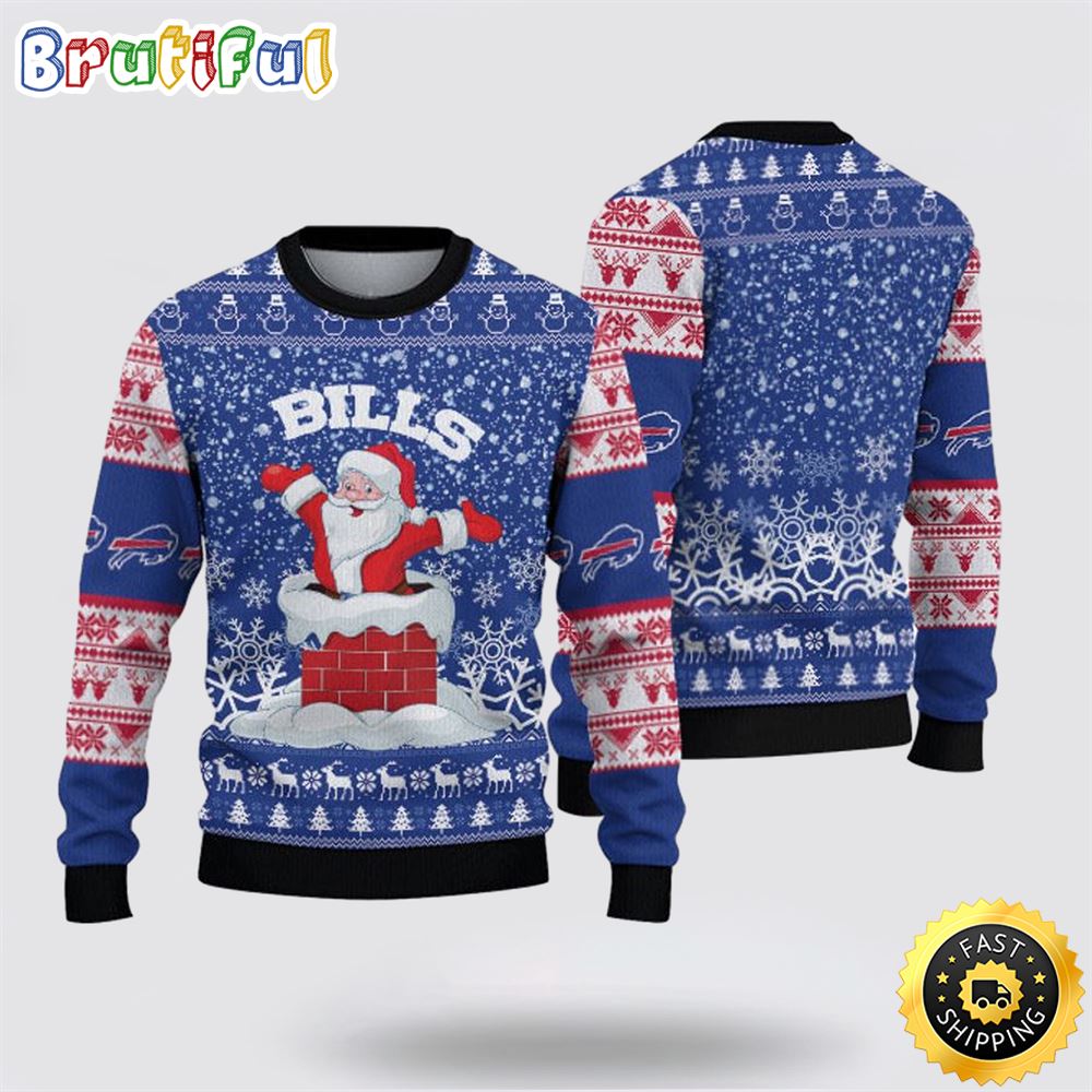 Sportswearmerch Buffalo Bills NFL And Santa Claus Christmas Sweater For Fan