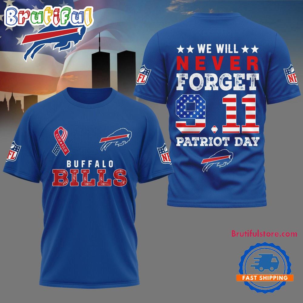 Sportswearmerch Buffalo Bills NFL And We Will Never Forget 9 11 Patriot Day T-Shirt For Fan