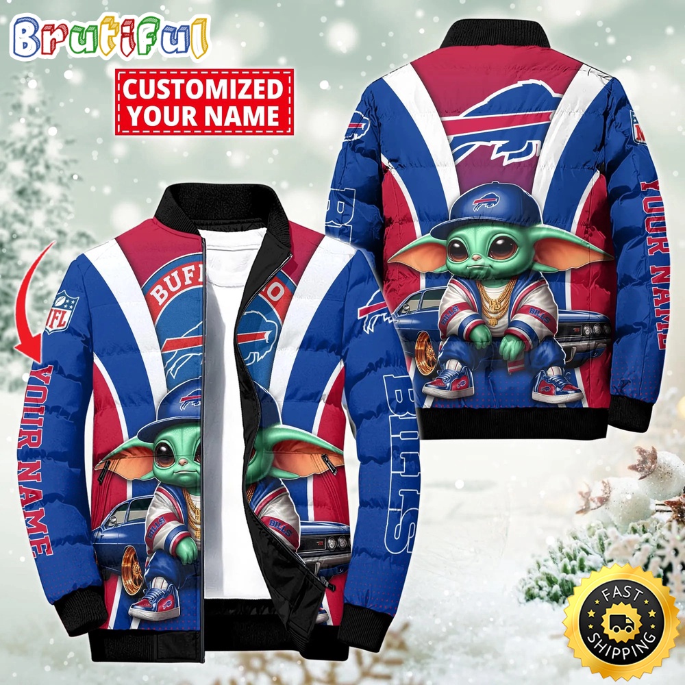 Sportswearmerch Buffalo Bills NFL Baby Yoda Puffer Jacket For Fan