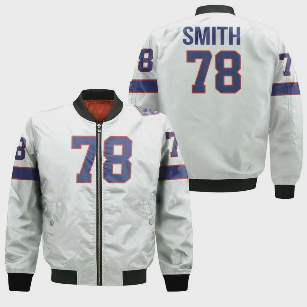 Sportswearmerch Buffalo Bills NFL Bruce Smith Great Player Bomber Jacket For Fan