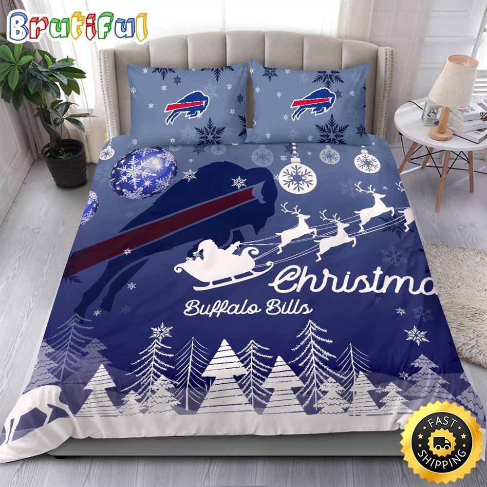 Sportswearmerch Buffalo Bills NFL Christmas Bedding Sets For Fan