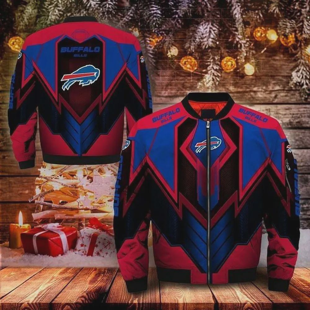 Sportswearmerch Buffalo Bills NFL Christmas Pattern Bomber Jacket For Fan