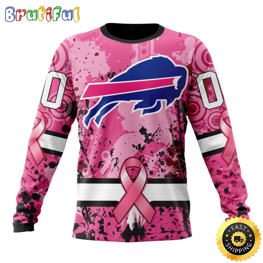 Sportswearmerch Buffalo Bills NFL Crewneck Breast Cancer Personalized Sweater For Fan
