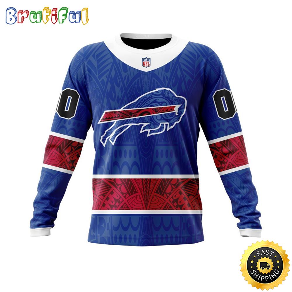 Sportswearmerch Buffalo Bills NFL Crewneck Native With Samoa Culture Personalized Sweater For Fan