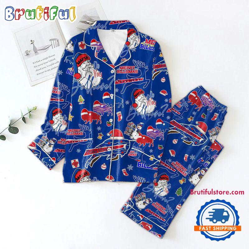 Sportswearmerch Buffalo Bills NFL Do You Billieve For Winter Season Personalized Pajamas Set For Fan