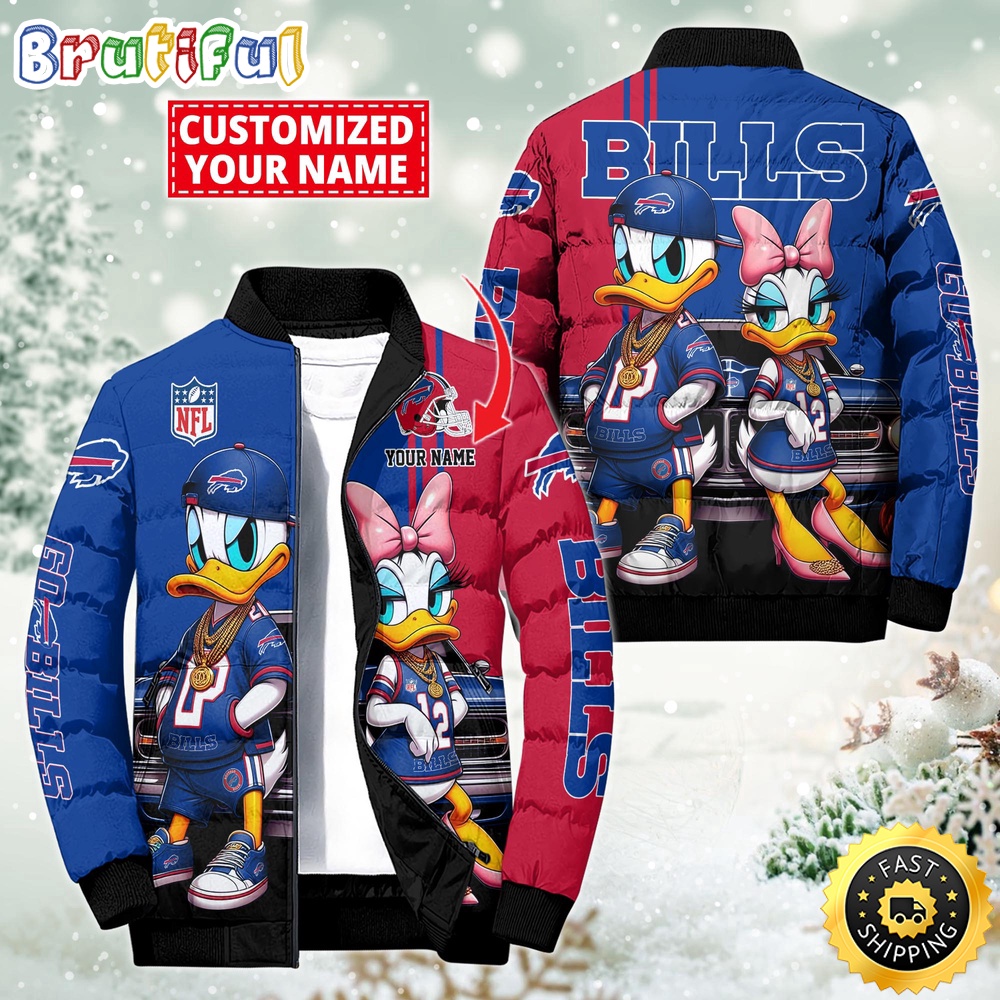 Sportswearmerch Buffalo Bills NFL Donald Duck Puffer Jacket For Fan