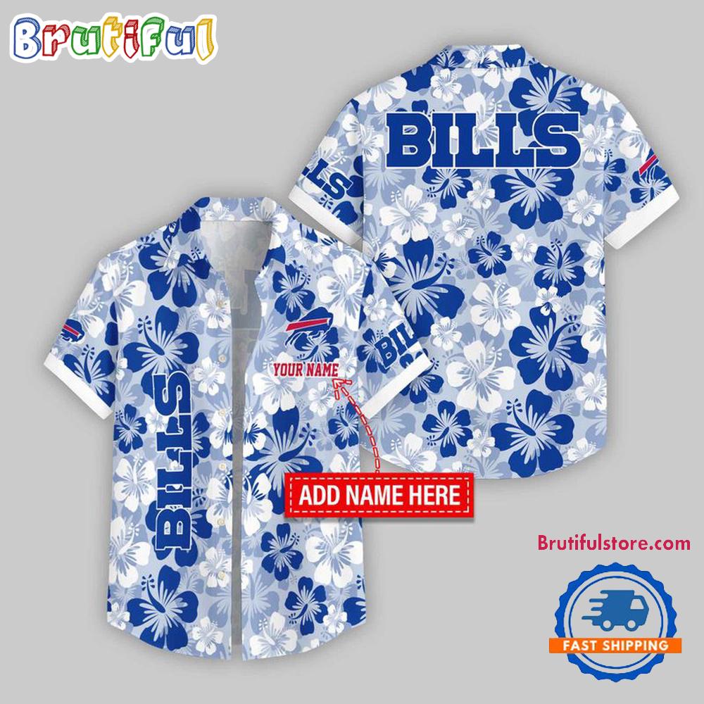 Sportswearmerch Buffalo Bills NFL Flower Palm Tree Personalized Hawaiian Shirt For Fan