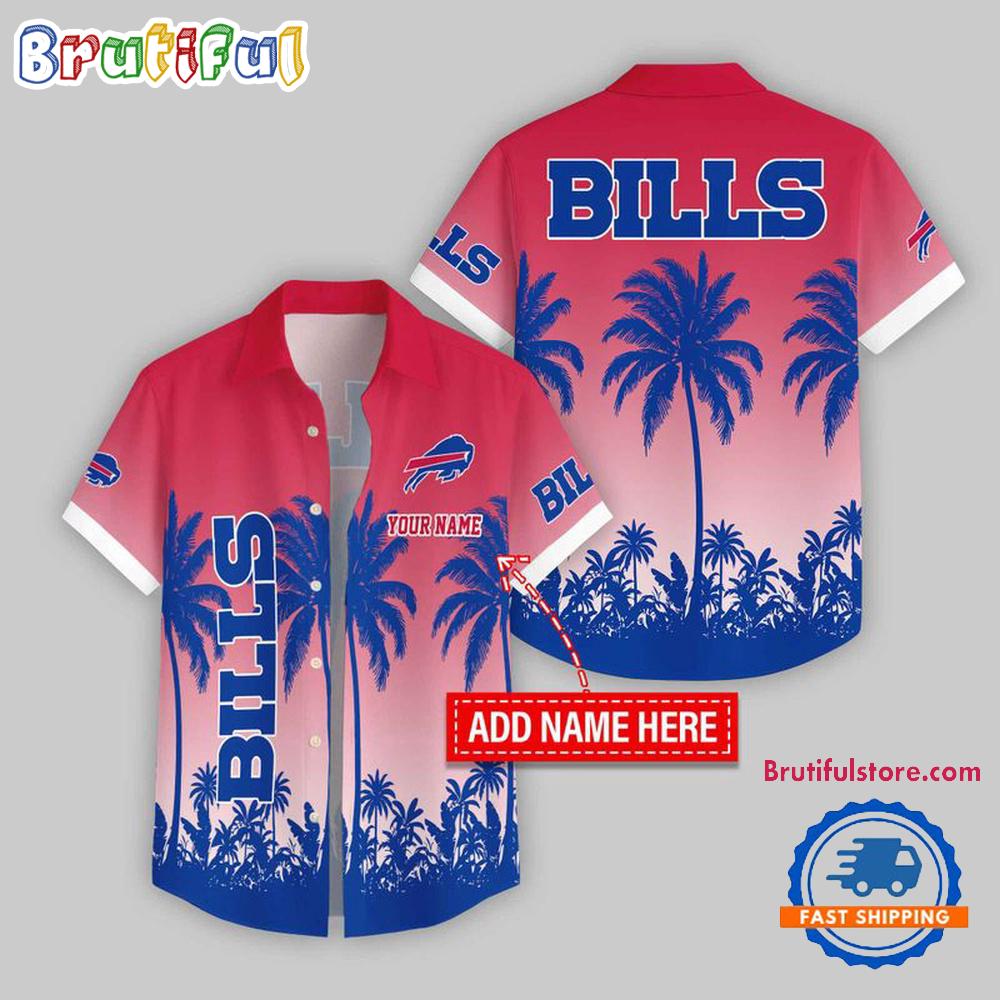 Sportswearmerch Buffalo Bills NFL Flower Palm Tree Summer Personalized Hawaiian Shirt For Fan