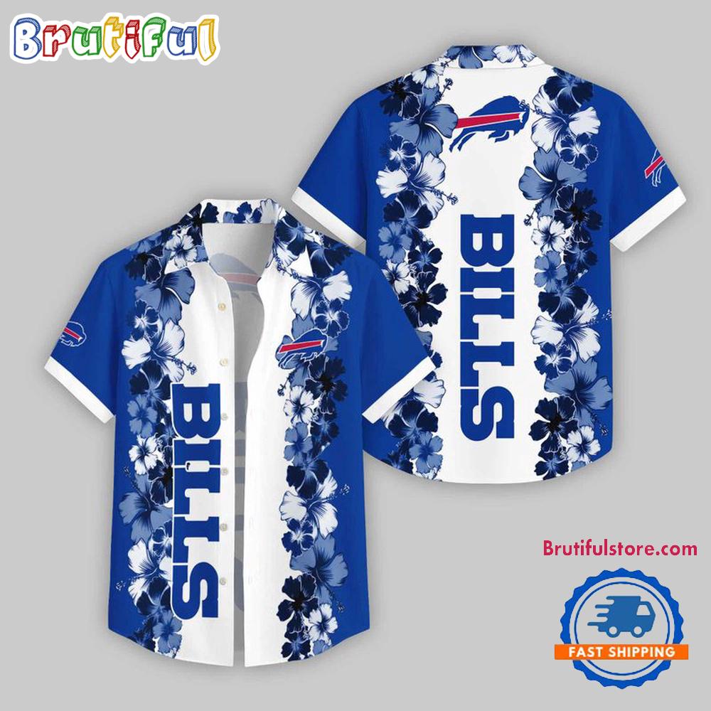 Sportswearmerch Buffalo Bills NFL Flower Pattern Summer Beach Personalized Hawaiian Shirt For Fan