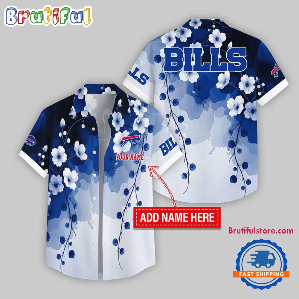 Sportswearmerch Buffalo Bills NFL Flower Pattern Trendy Summer Personalized Hawaiian Shirt For Fan