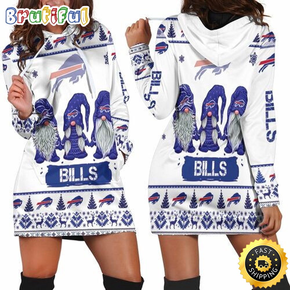 Sportswearmerch Buffalo Bills NFL Gnomes Hoodie Dress For Fan