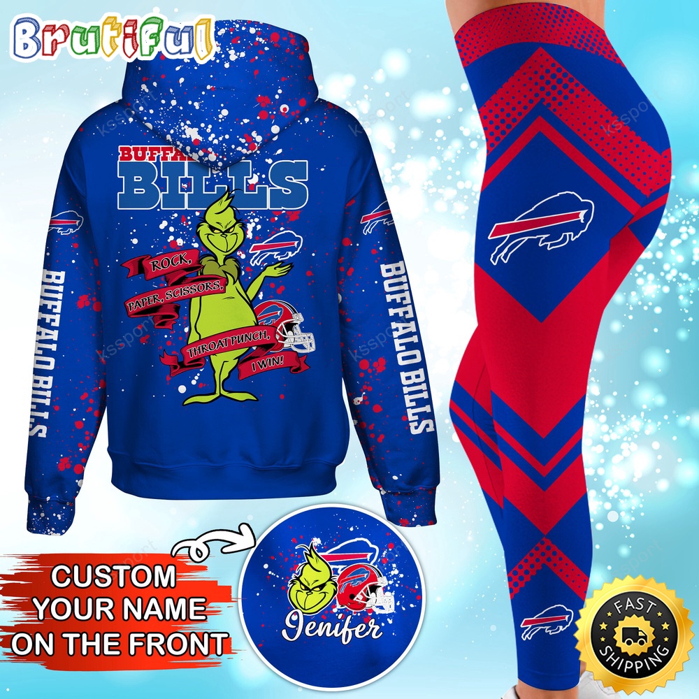 Sportswearmerch Buffalo Bills NFL Hoodie Leggings The Grinch For Fan