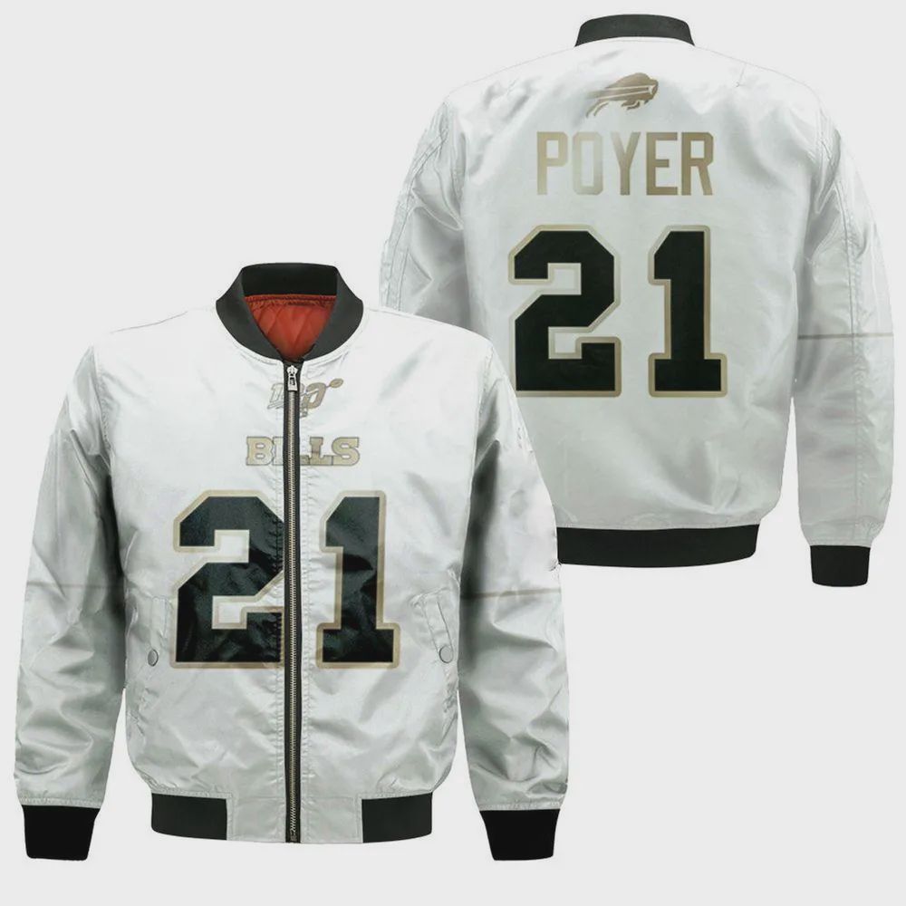 Sportswearmerch Buffalo Bills NFL Jordan Poyer Pattern Bomber Jacket For Fan