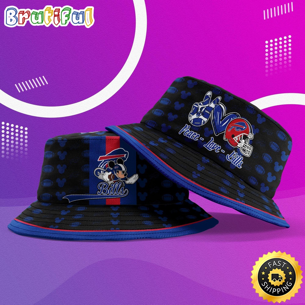 Sportswearmerch Buffalo Bills NFL Mickey Mouse Personalized Bucket Hat For Fan