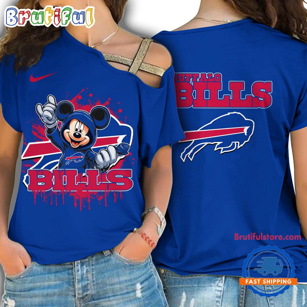 Sportswearmerch Buffalo Bills NFL Mickey Mouse Strapless Sleeve Short For Fan