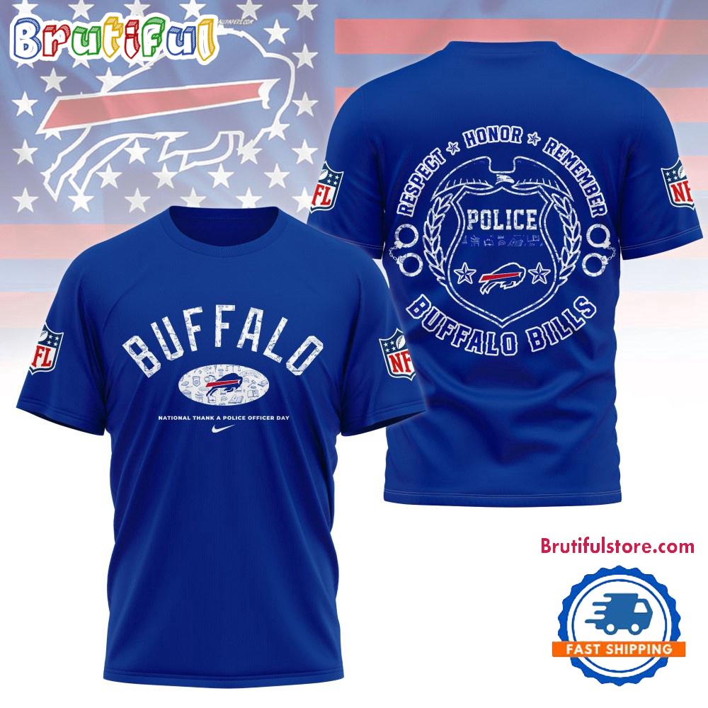 Sportswearmerch Buffalo Bills NFL National Thank a Police Officer Day T-shirt For Fan