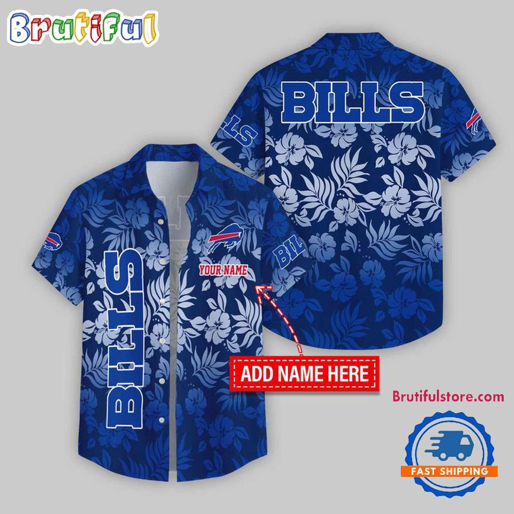 Sportswearmerch Buffalo Bills NFL Night Flower Pattern Personalized Personalized Hawaiian Shirt For Fan