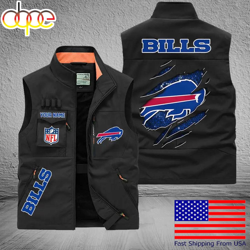 Sportswearmerch Buffalo Bills NFL On Back Personalized Pocket Vest For Fan