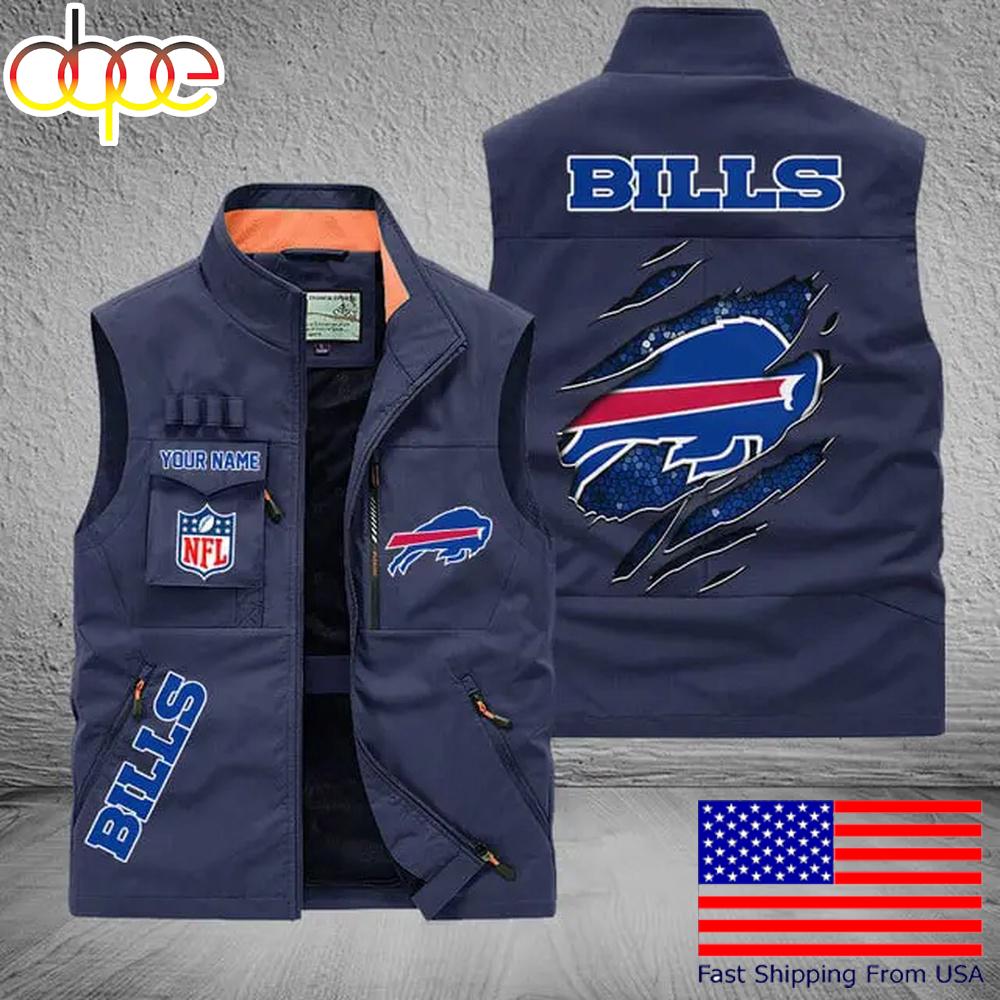 Sportswearmerch Buffalo Bills NFL On Back Personalized Pocket Vest For Fan