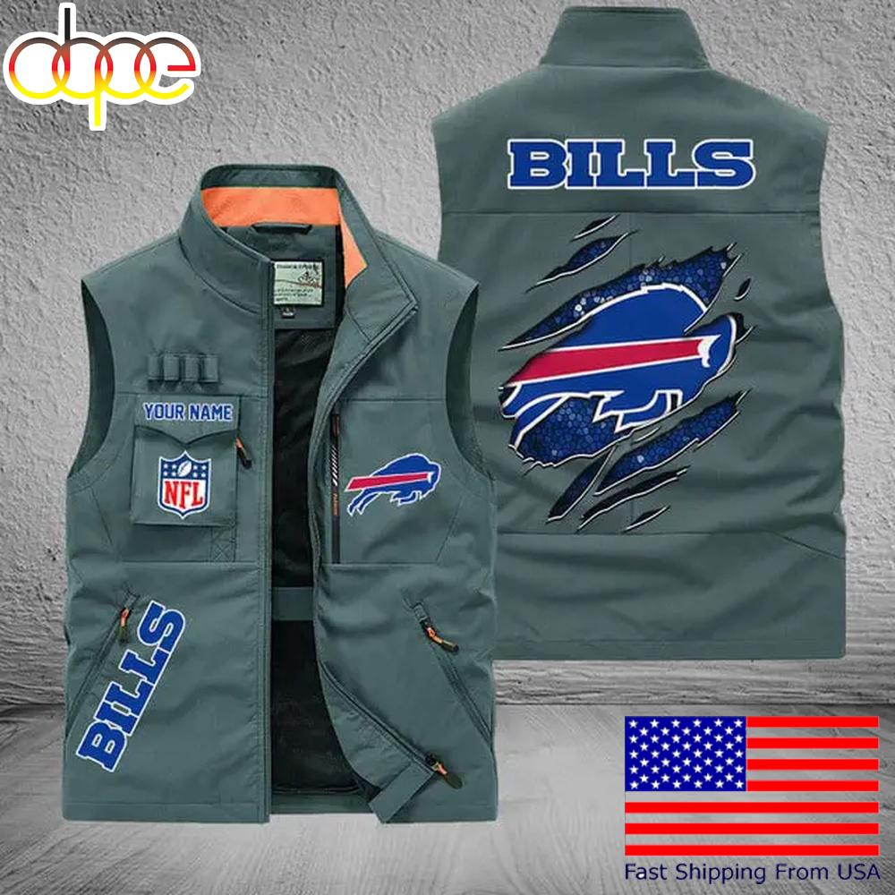 Sportswearmerch Buffalo Bills NFL On Back Personalized Pocket Vest For Fan