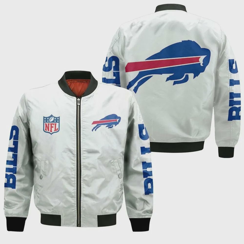 Sportswearmerch Buffalo Bills NFL On Pattern Bomber Jacket For Fan